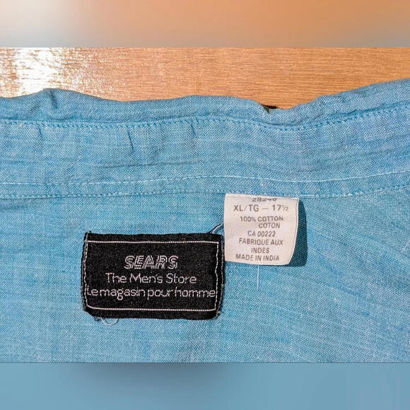 👾 Vintage Sears Button-Up Short Sleeve Shirt, Size XL - Picture 4 of 4